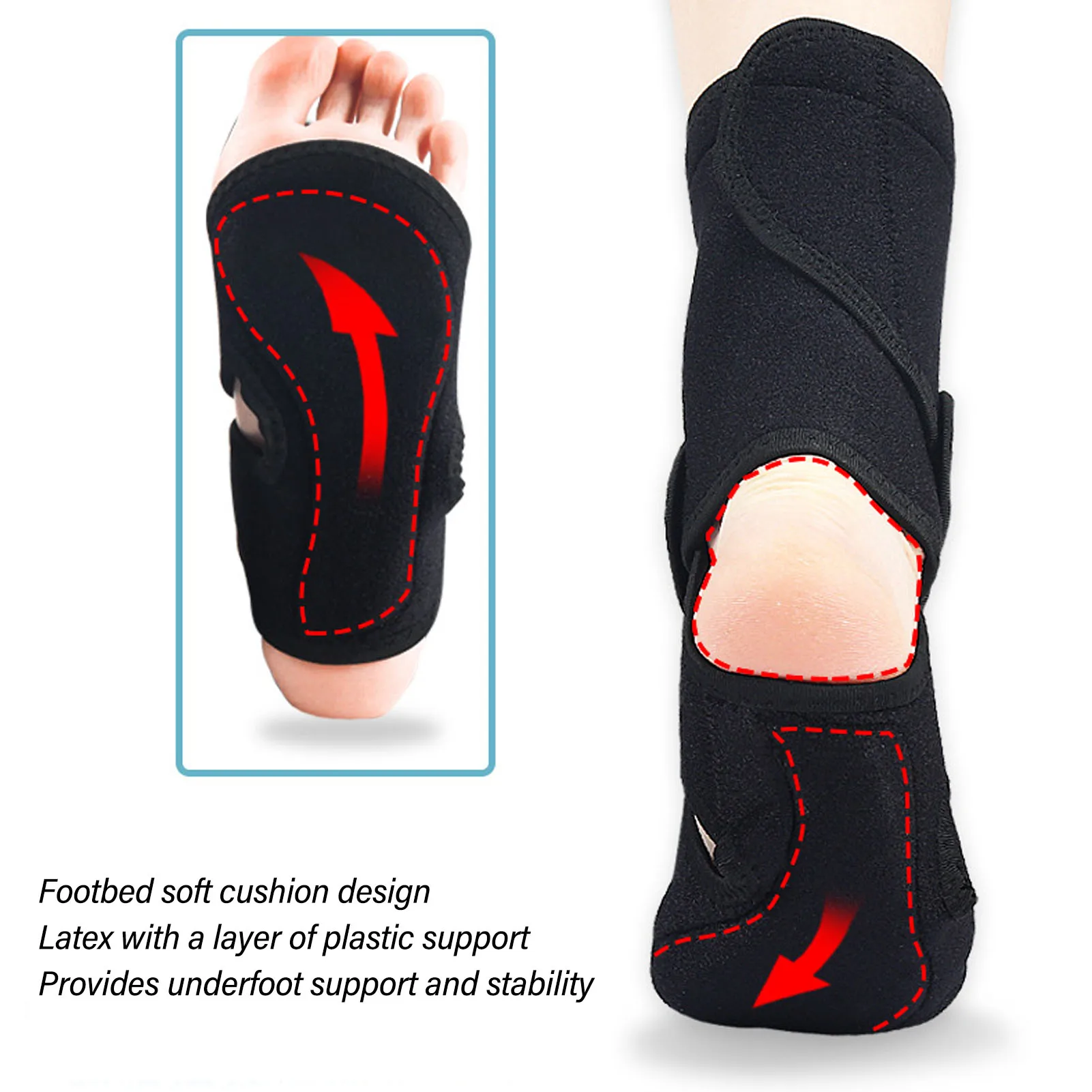 Drop Foot Brace for Walking Stretching Plantar Arch Compression Adjustable Ankle Foot Orthosis Brace Ankle Foot Orthosis Brace