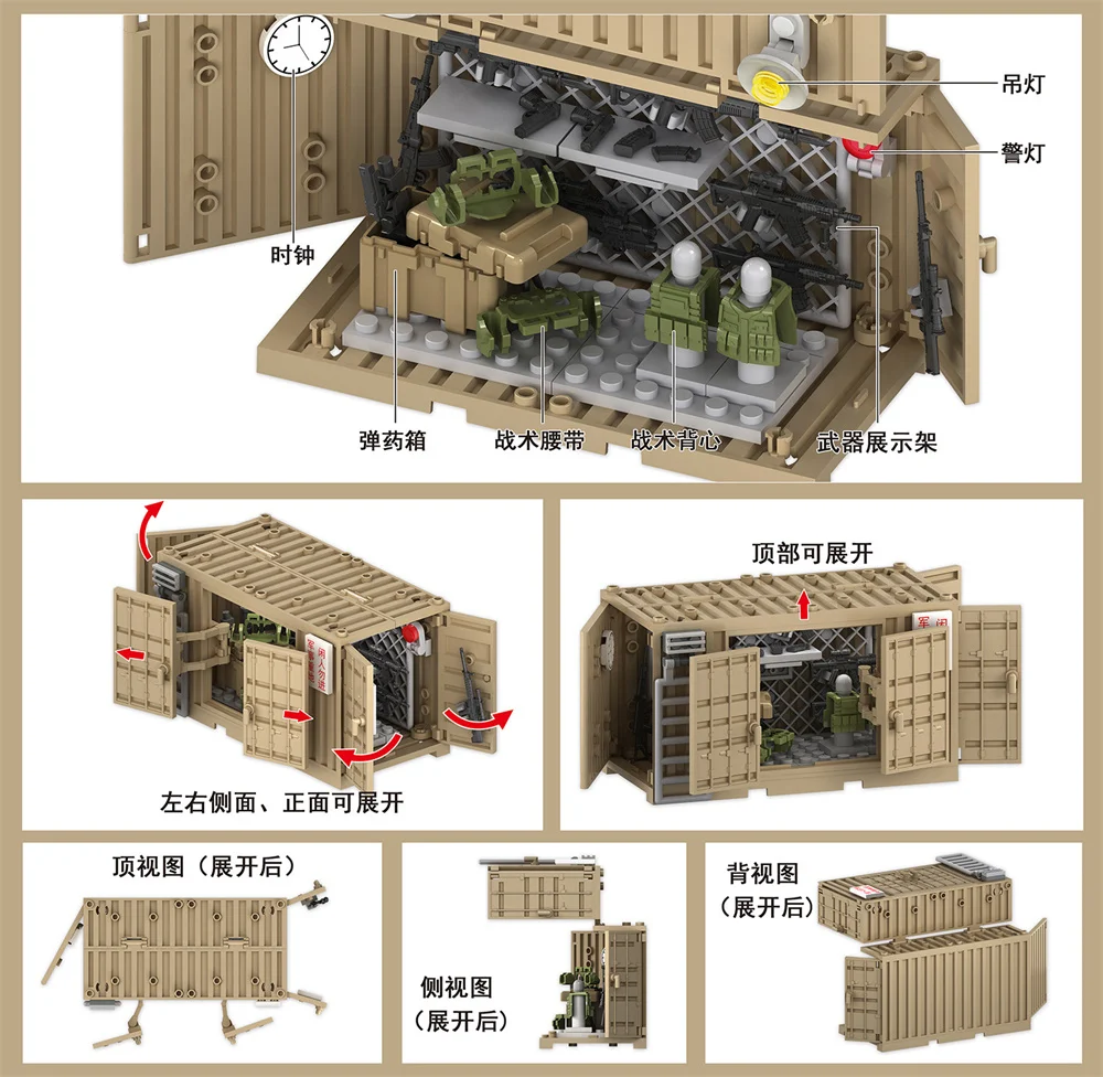 Weltkrieg Armee Militär Soldaten SWAT Szene Passende Zubehörteile Modellbausteine Kinder-Spielzeug – Detail 12