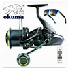 OKUMA 낚시 릴 9000 14000 금속 장거리 캐스팅 휠 가이드 로드 구조, 낚시 휠 4.7:130KG 브레이크 낚시 1