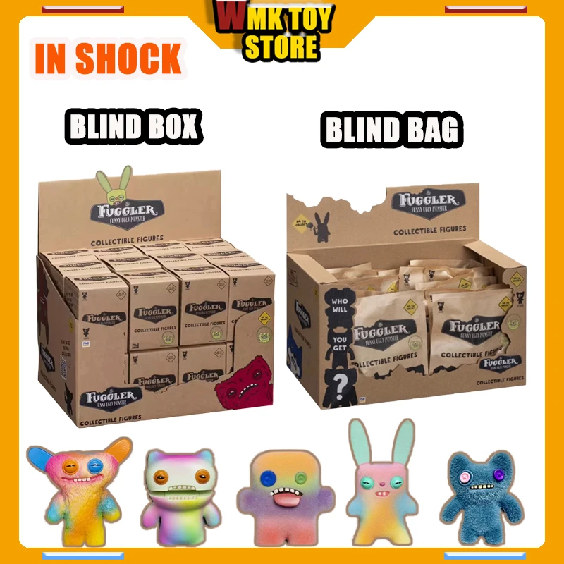 

Original Fuggler Figure Keychain Blind Box Ugly Monster Tooth Wide Eyed Weirdo Grin Grin Rabid Rabbit Annoyed Alien Pendant Gift