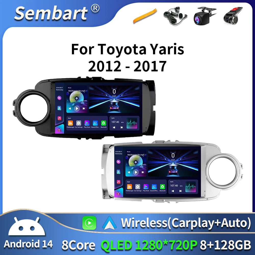 

Car Radio Android 16 Carplay For Toyota Yaris 2012 2013 2014 2015 2016 2017 Navigation GPS Multimedia Player stereo wifi BT Auto
