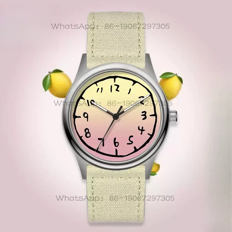 Color creative lemon pink watermelon watch fashion high school high value trend watch boys and girls