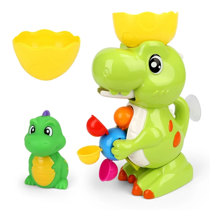 

Dinosaur Shower Toy Watermill Water for Play Game Set Summer Gift for Children Strong Suction Fixed Toddler Favor Playse