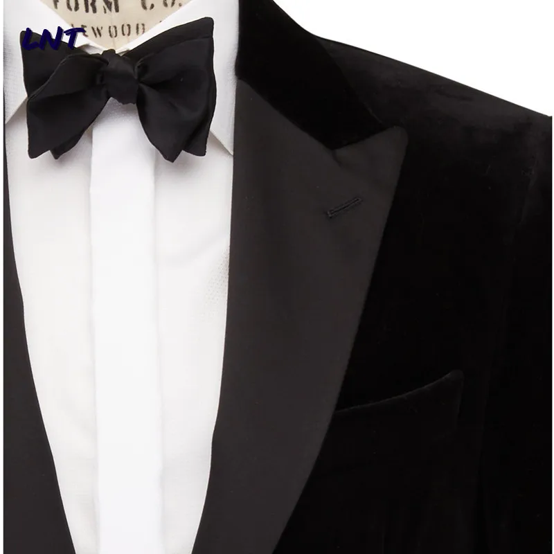 One Button Velvet Men Blazer Formal Wear Dinner Dress Coat Jacket