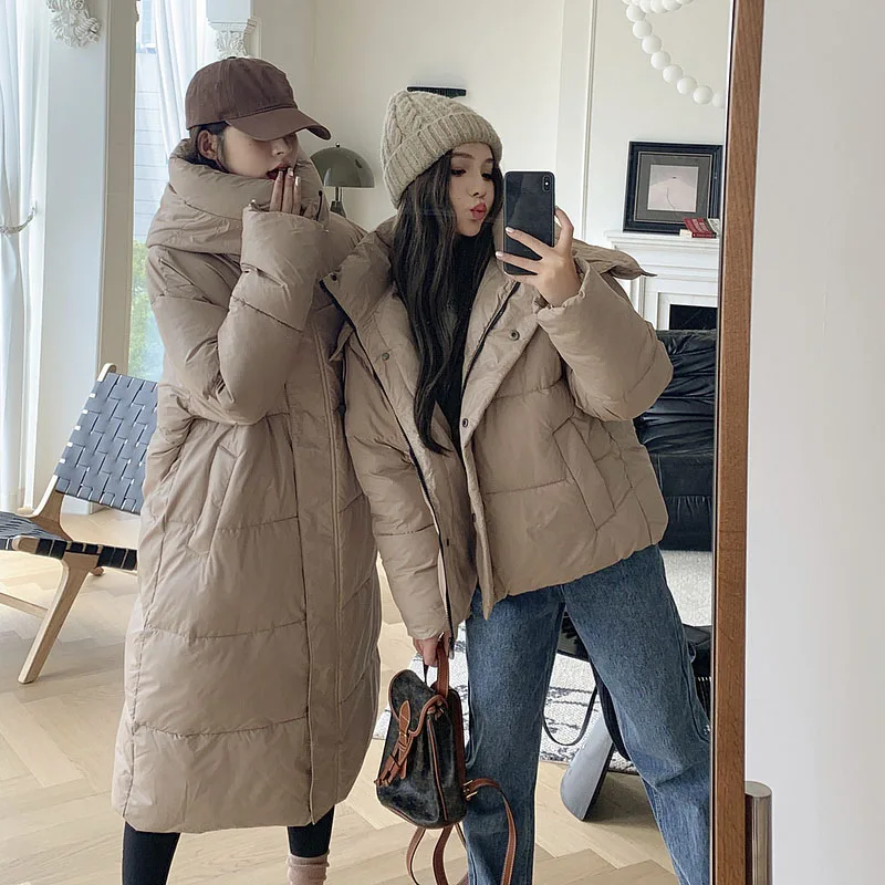 Winter Capuchon Parka 'S Vrouwen Donzen Katoenen Sneeuwkleding Overjas Dikker Warme Jassen Nieuwe Losse Katoenen Gewatteerde Overjas