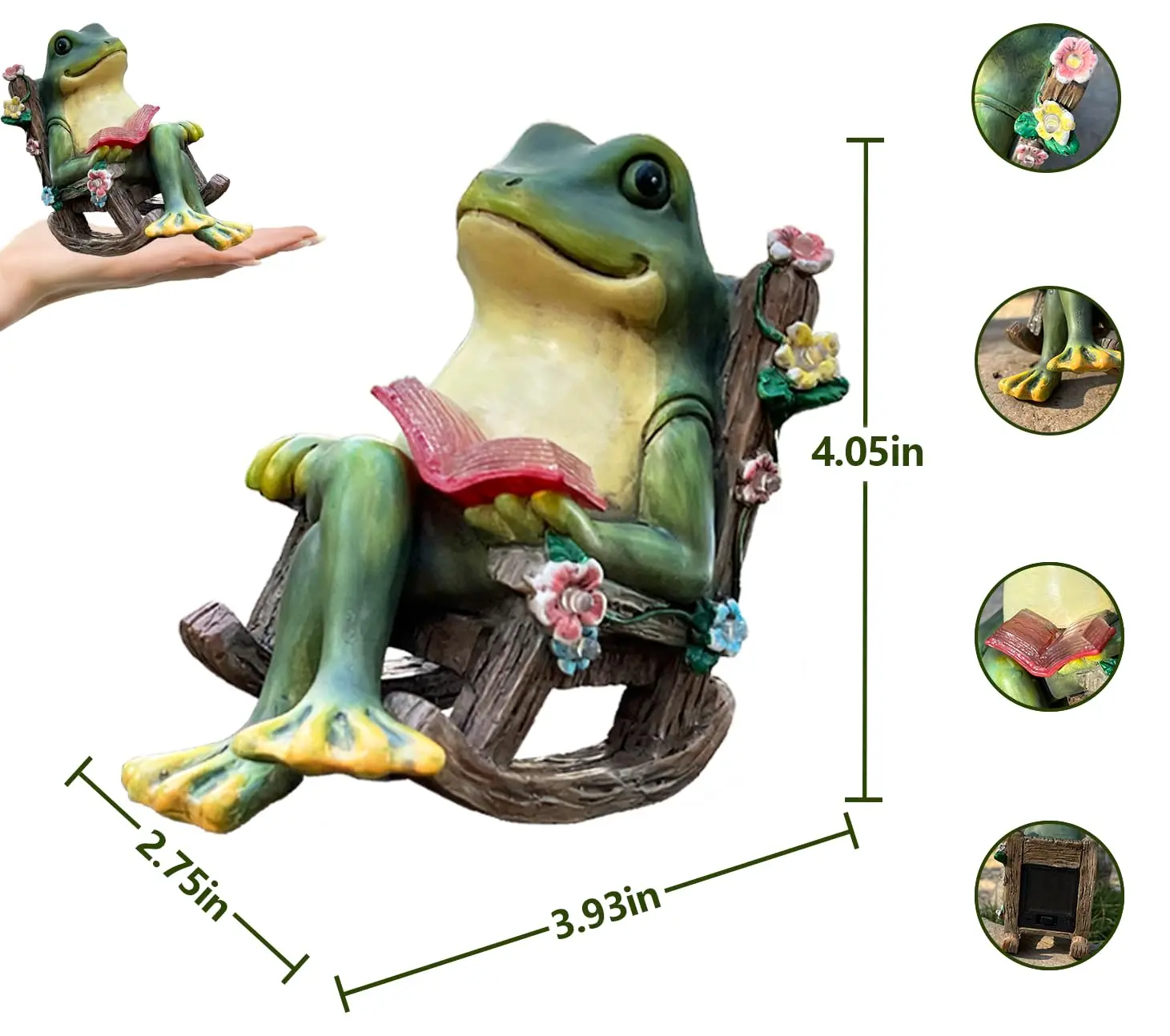 Frog Garden Decor Unique Solar Frog Lights Outdoor Garden Charming Statue Gifts Patio
