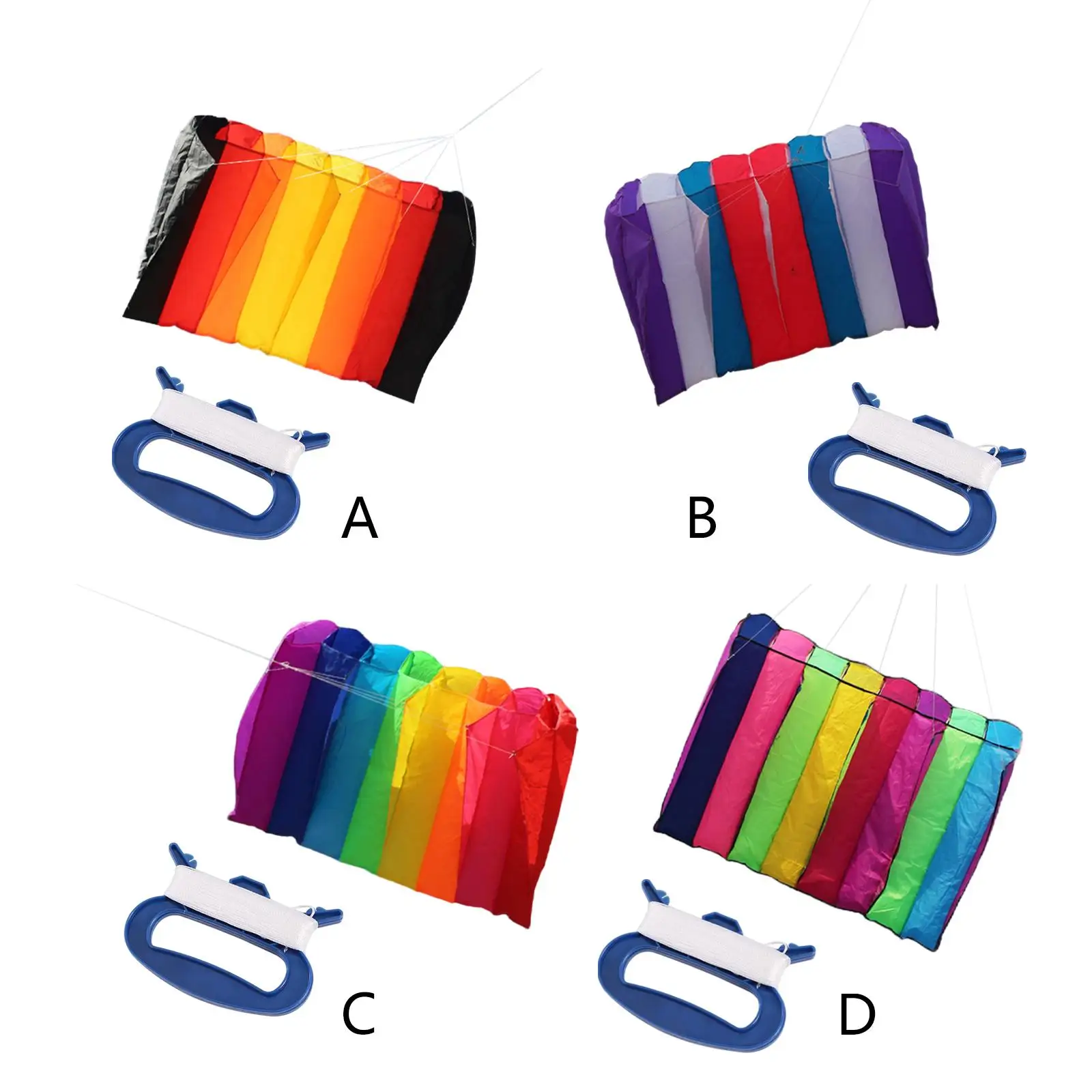 Colorful Parafoils, Easy Toy, Single Line, Large for Beginners Beach Travel