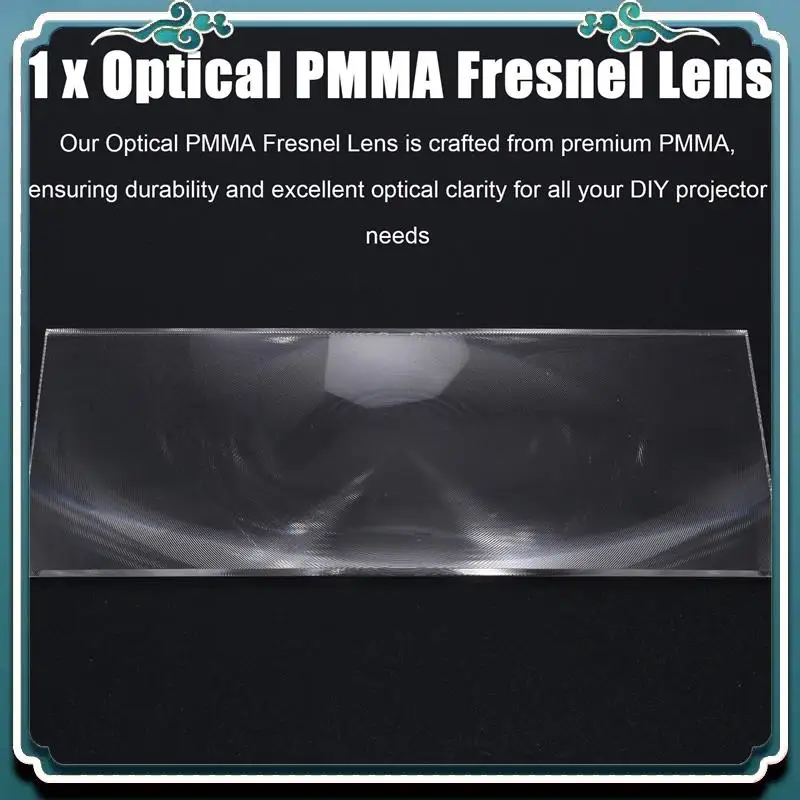 Easy To Use Optical PMMA Fresnel Lens Focal Length 118*54Mm Focal Length 185Mm Plane DIY Projector