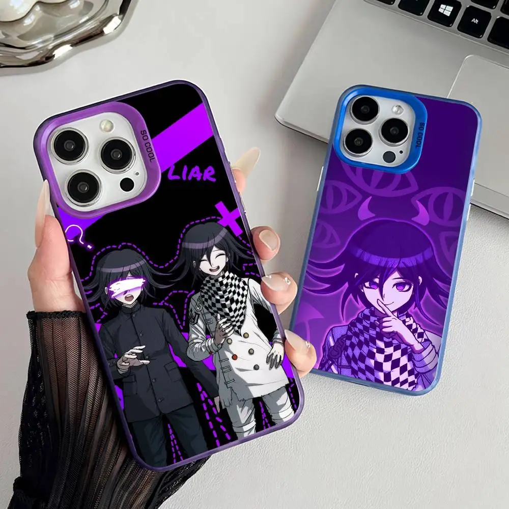 حافظة هاتف Danganronpa Kokichi Ouma لهاتف آيفون 11 12 13 14 15 16Pro Max Plus حافظة هاتف مطلية