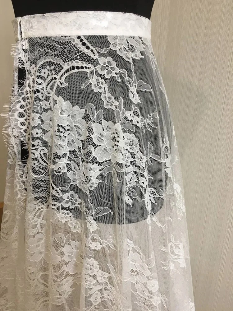 Saia destacável do laço com trem removível, Boho Bridal Overskirt, Vestidos De Casamento