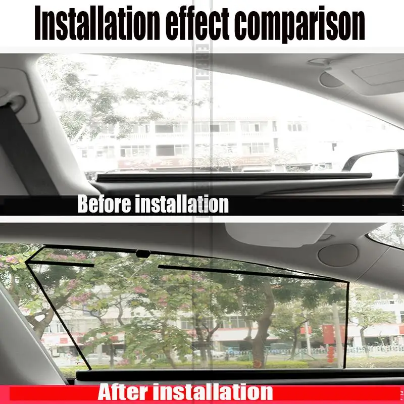 For 2021 Tesla Model Y side window sunshade automatic retractable heat insulation sunscreen mesh modification accessories