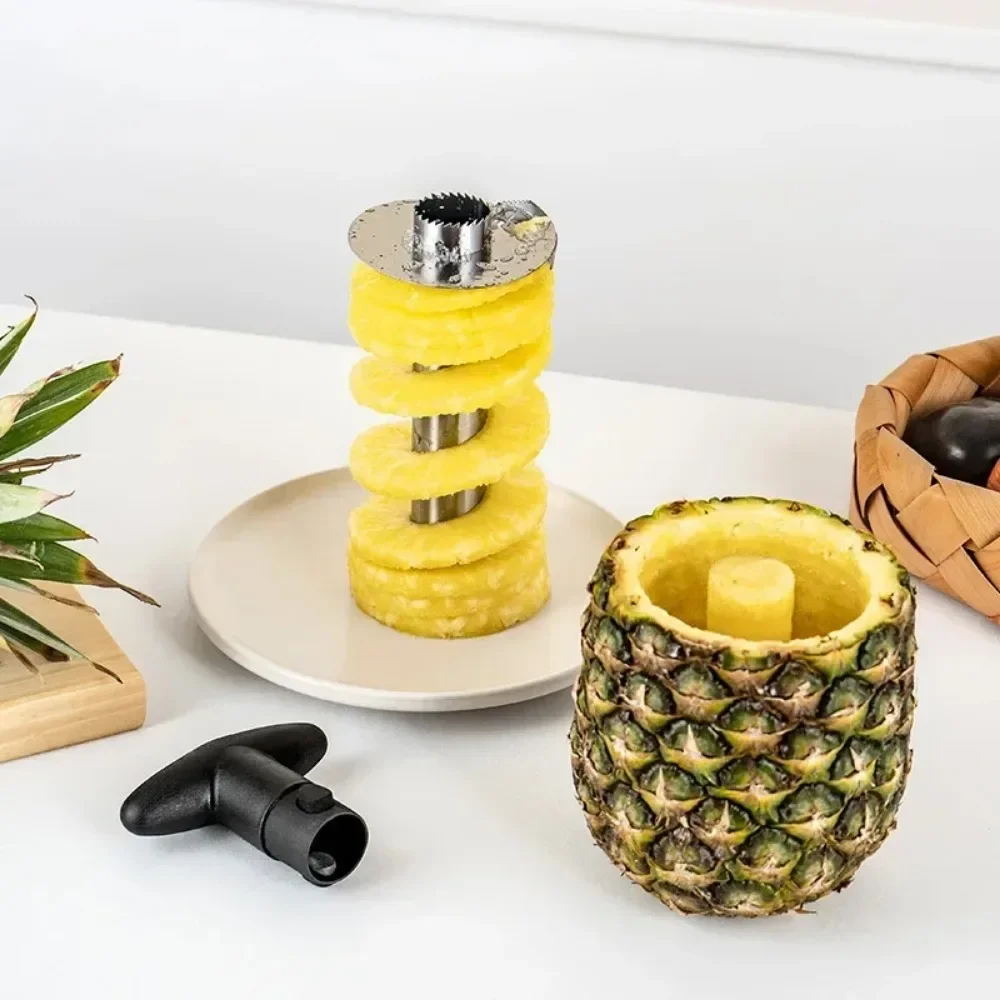 Stainless Steel Pineapple Peeler Cutter Fruit Knife Slicer A Spiral Pineapple Cutting Machine Easy To Use Kitchen Cooking Tools