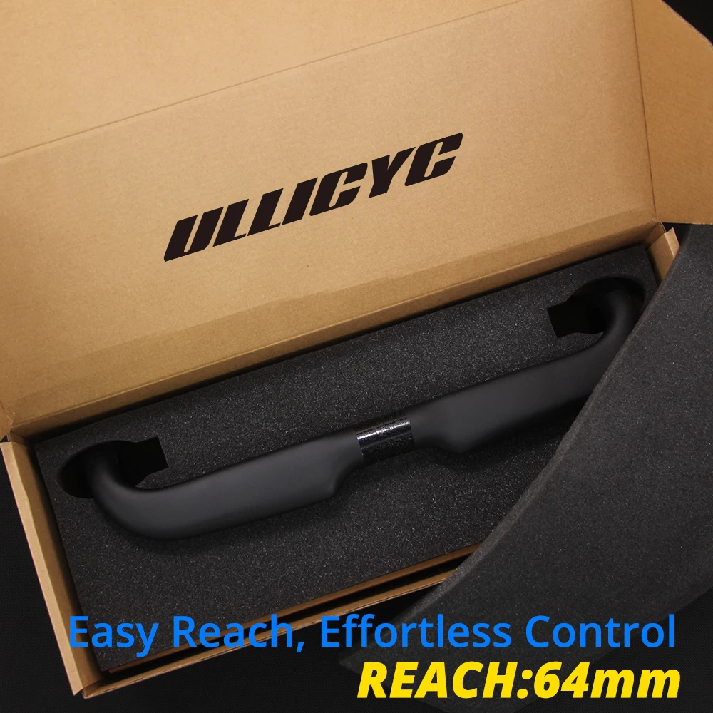 ULLICYC T1000 Rennradlenker 360mm/380mm/400mm Reach 64mm Vollständig interne oder externe Kabelführung Rennrad- und Gravel-Lenker