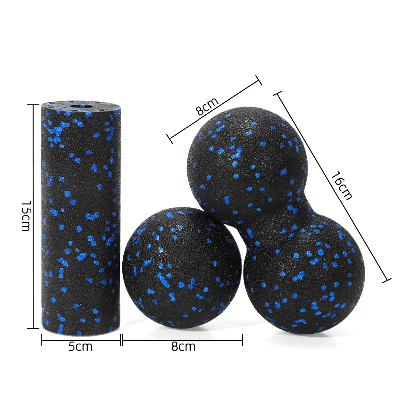 3 in 1 Foam Roller Set with Peanut Massage Ball,Yoga Roller, Massage Ball for Physical Therapy Deep Tissue Massage Muscle Relax