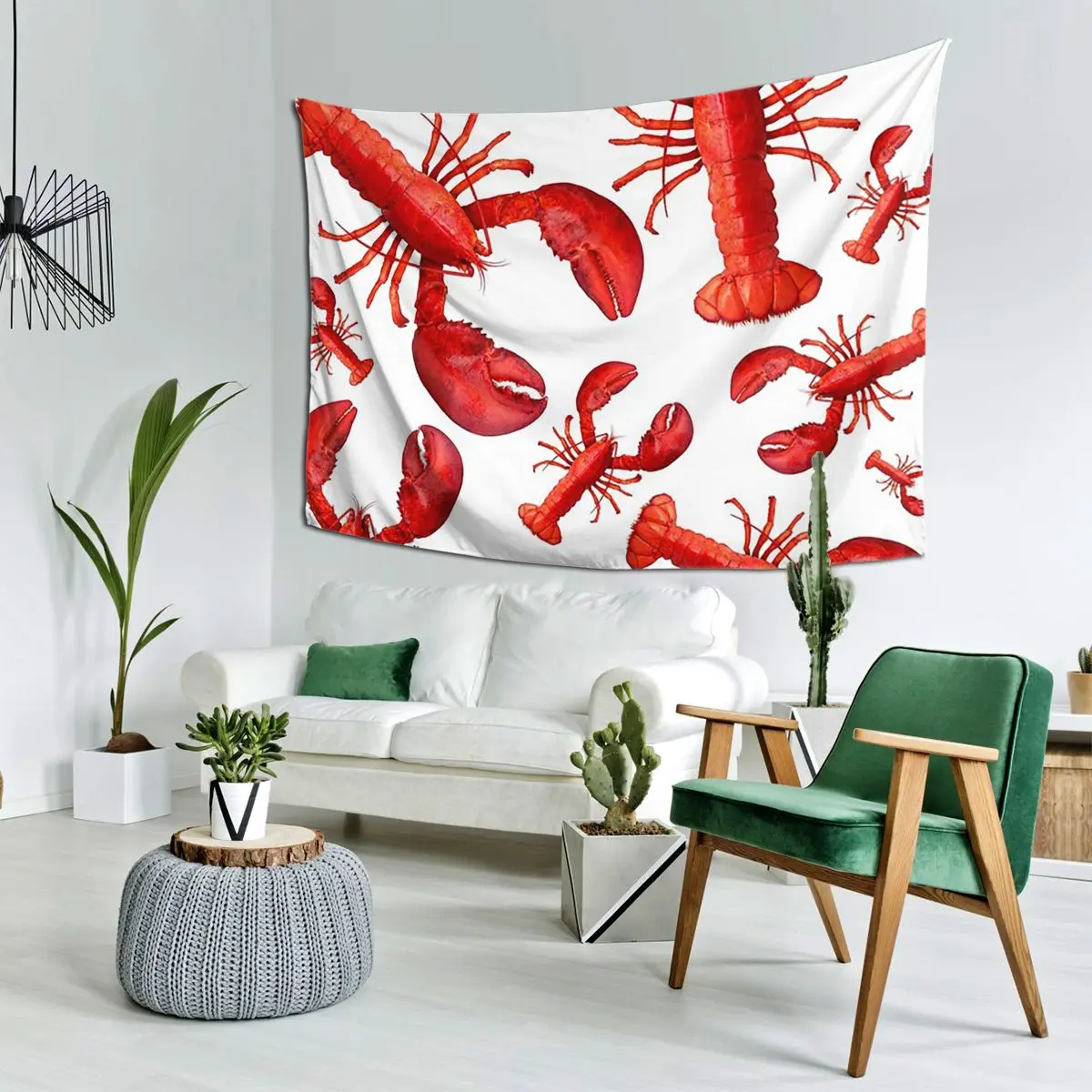 

Омар и омар фестиваль морепродуктов гобелен настенный эстетический домашний декор гобелены для комнаты в общежитии