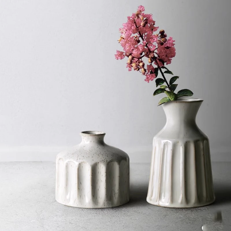 Vase Garden Decorations Furniture Home Decoration Ornaments Table Accessories Elegant Pot De Fleur Ceramic Decorative Vases