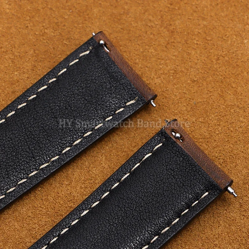 14 مللي متر 16 مللي متر 18 مللي متر 20 مللي متر 22 مللي متر 24 مللي متر جلد البقر حزام ساعة اليد ل رولكس ل Seiko الإفراج السريع المعصم الفرقة فراشة مشبك الجلود سوار