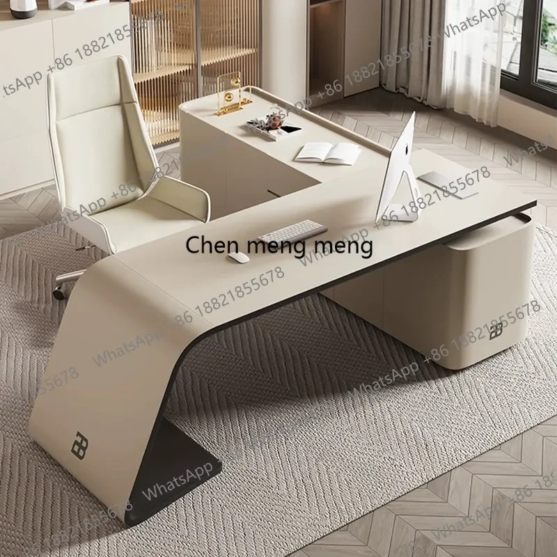 

New arrive Storage Luxury Executive Desk L Shape Manager Corner Designer Office Desks Strong Computer Escritorios De Oficina Hom