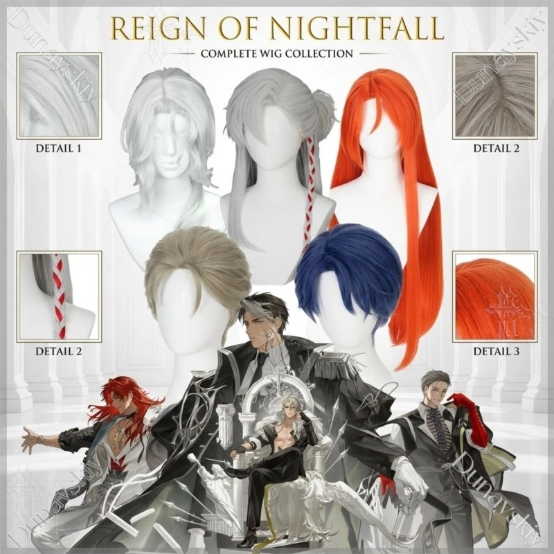 

Reign Of Nightfall Cecelia BOSS Protagonist Simulated Scalp Top Long Straight Cosplay Wig Wylde Game Hairpiece Party Red Gloves