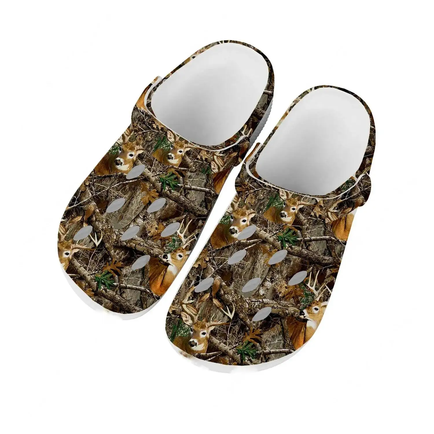 Camo Deer Camouflage Hunting Sandals Men Women Teenager Fashion Water Shoes Garden Breathable Comfort Beach Custom Slippers