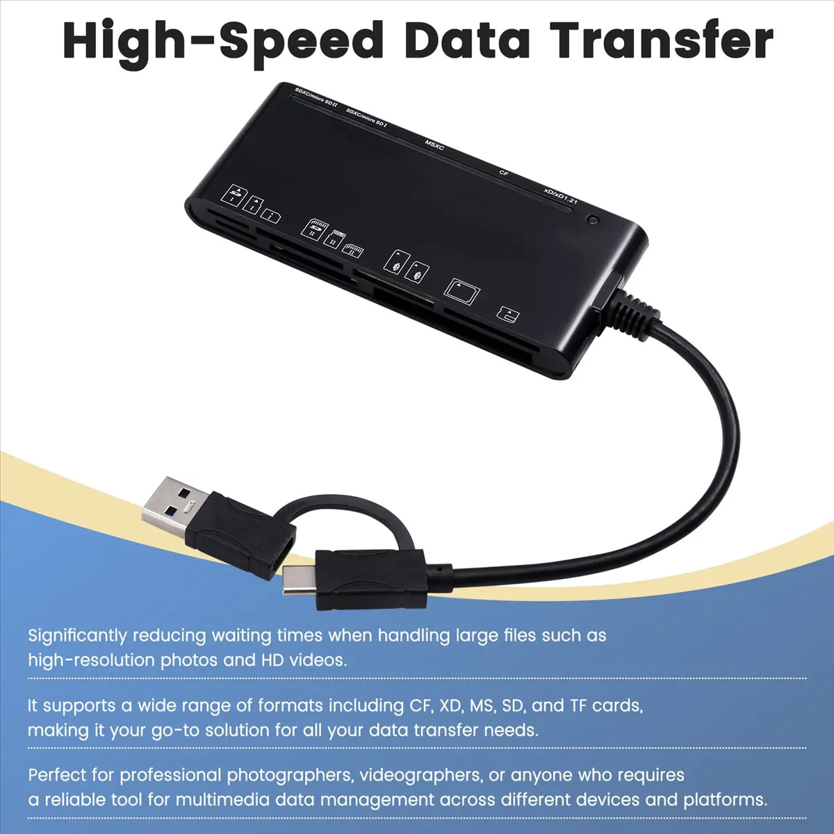 

A46U 7-в-1 USB 3.0 Type-C многофункциональный кардридер для карт CF/XD/MS/SD/TF для Windows Vista/XP/7/8/10, Linux, OS