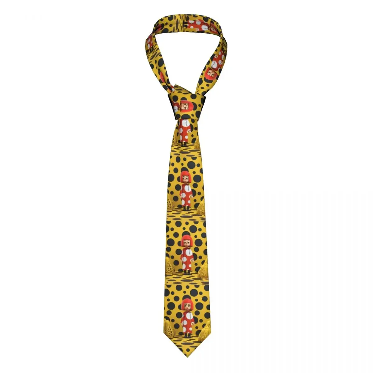 Custom Yayoi Kusama Polka Tie Mens Fashion Silk Pumpkin Neckties for Business