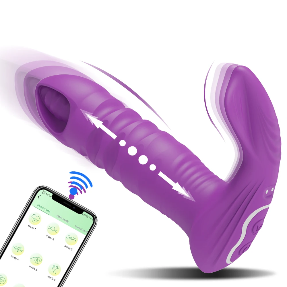 بلوتوث APP التحكم هزاز أنثى اللاسلكية Thrusting دسار G بقعة البظر محفز ارتداء الجنس لعب للنساء G سراويل