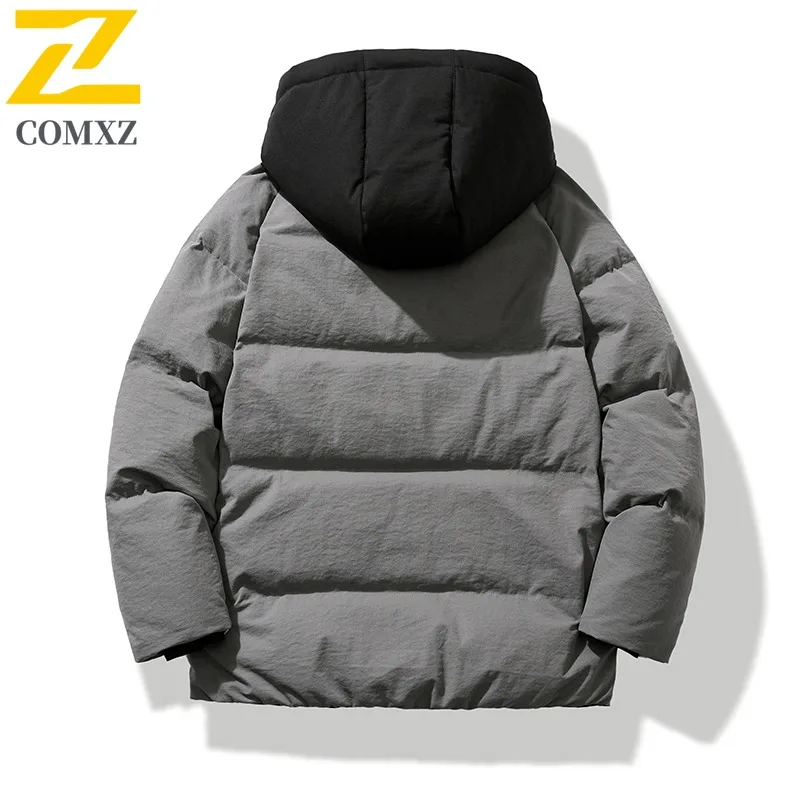 COMXZ Men's Cotton Padded Jacket Stylish Trendy Lightweight Warm Travel Padding Coat Snowy Minimalist Comfortable Winter Jacket