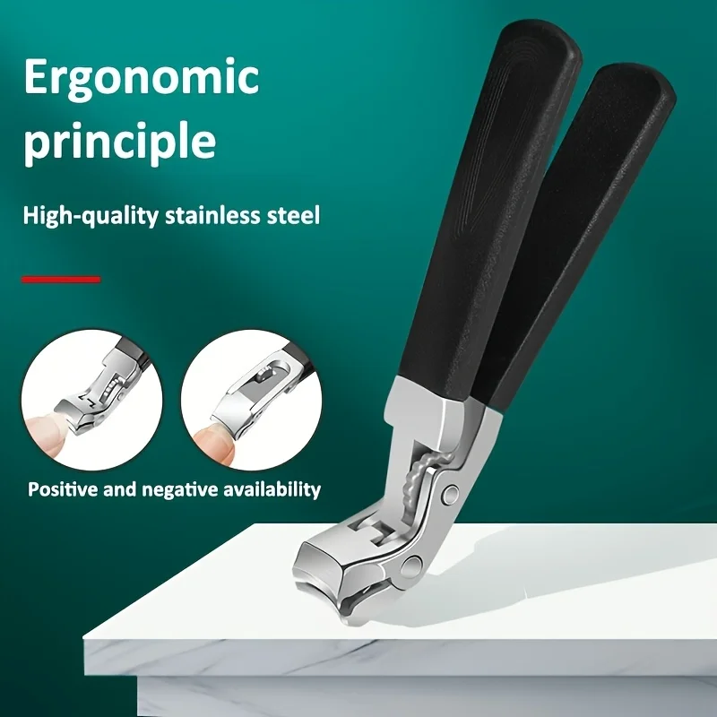 [Practical Nail Clippers]4pcs Thick Nail and Toe Nail Clippers for the Elderly - Extra Large Wide Mouth Opening Nail Clipper Set image 3