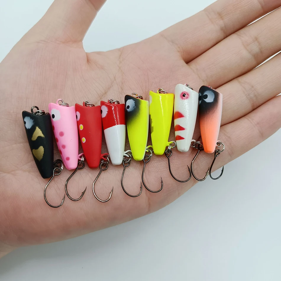 1pc Super comprehensive type 2.7cm 1.5g cheap floating Popper Poper Lure Hooks Crank Baits mini fishing popper bait lure