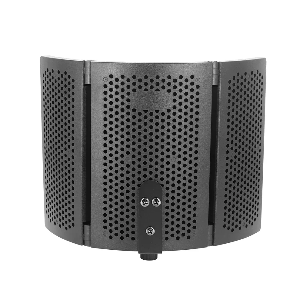 

Складная изоляционная вытяжка для микрофона, тройной звукоизоляционный экран для оборудования для записи микрофона