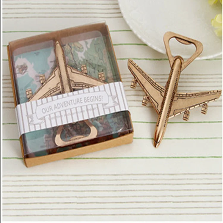 10/25/50pcs lot Antique Air Plane Airplane Shape Wine Beer Bottle Opener Metal Openers For Wedding Party Gift Favors