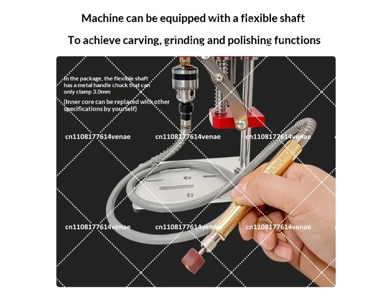 Micro Precision Electric Drill, Variable Speed DC, Metal Jade Polishing Drilling, 775 Motor B10 Chuck, Wood DIY Tools
