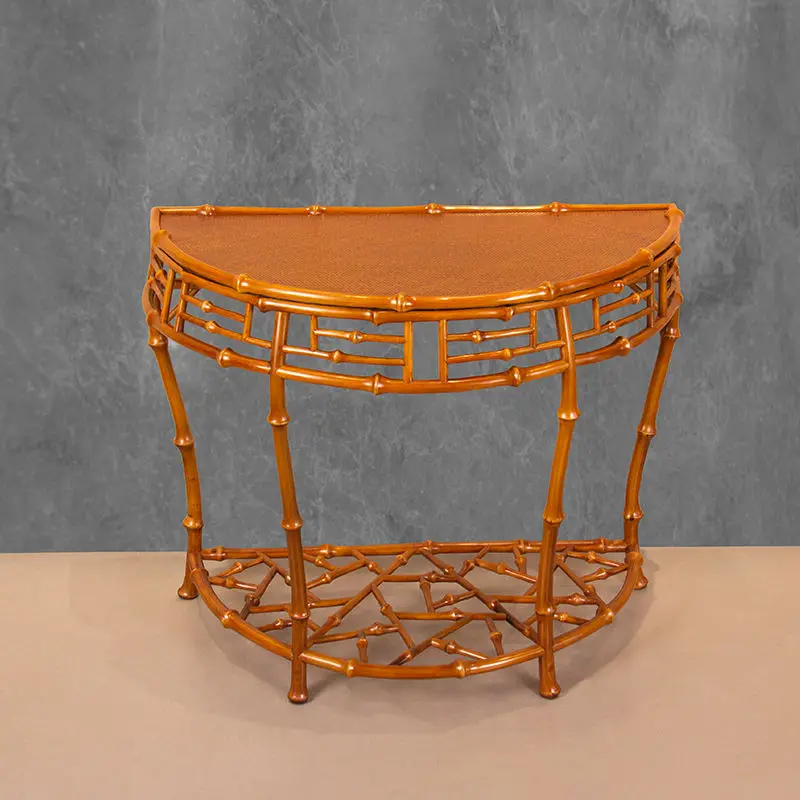 

Gongzhu furniture half platform flower stand indoor semi-round entrance table ornament