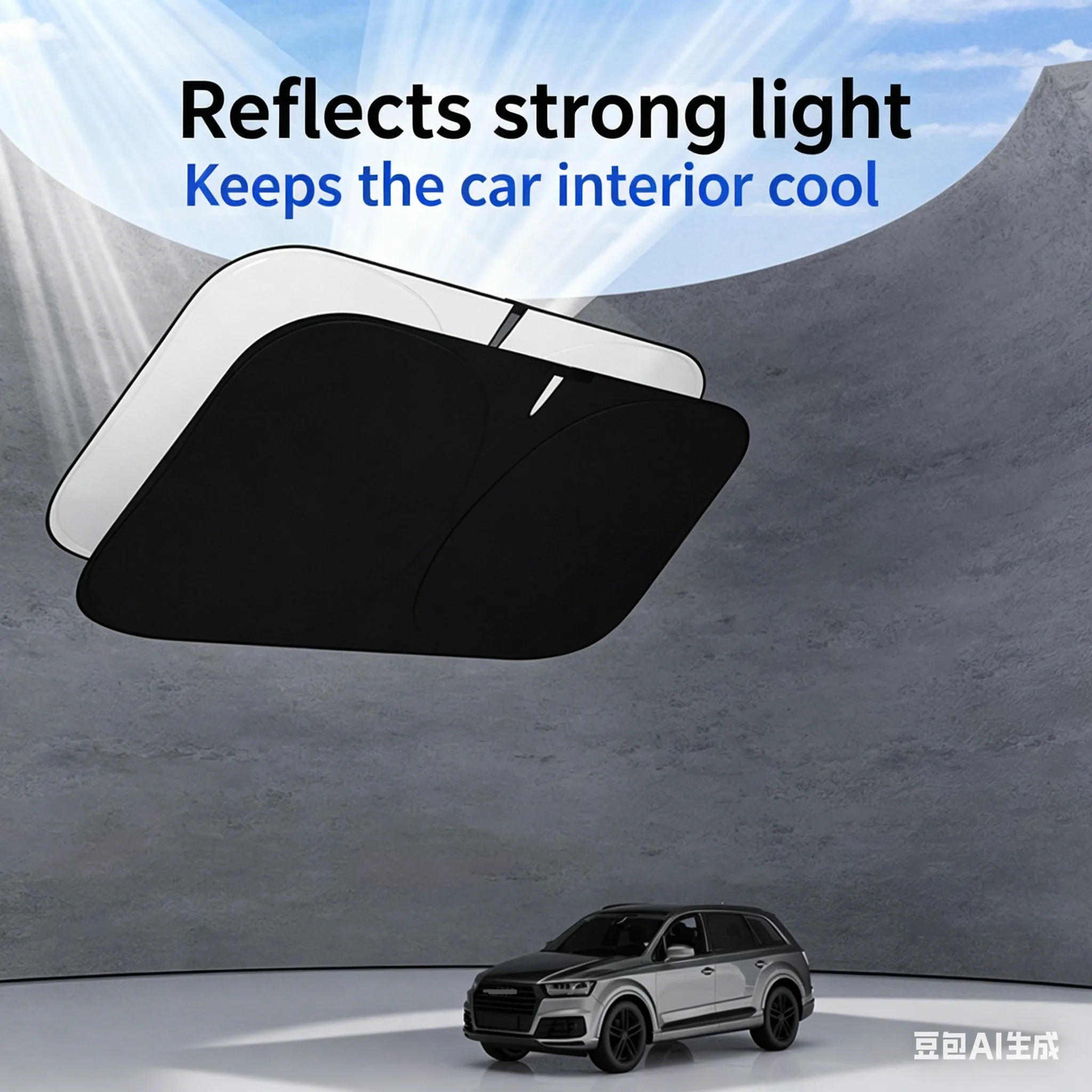 Umbrella Sunshade Car Sunshade Car Sunshade Retractable Sunscreen Heat Insulation Front Windshield Parasol - view 6