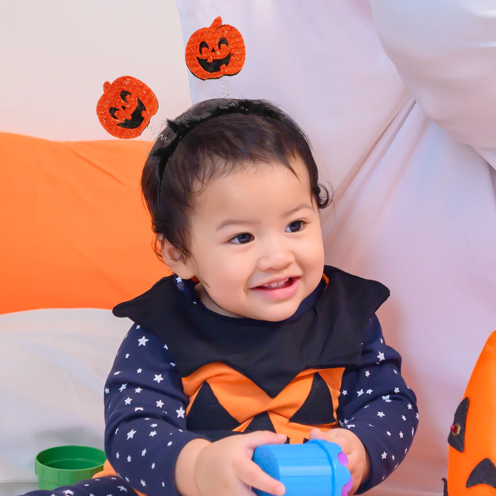 

6pcs Pumpkin Headband Halloween Costume Accessory Funny Party Decoration For Women Cosplay Headdress Photo Prop