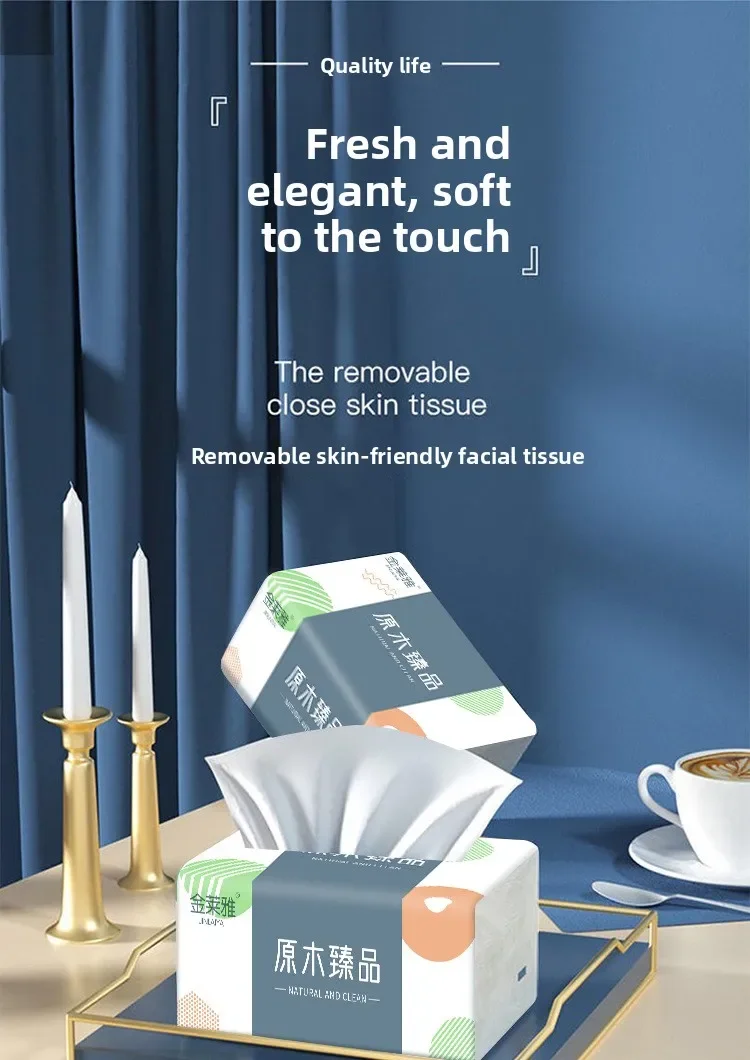 10-20 Packungen Holzpapier, 420 Blatt pro Packung, 5-lagig dick, 84 Blatt pro Packung, Toilettenpapier, Servietten, große Papierblätter – Detail 1