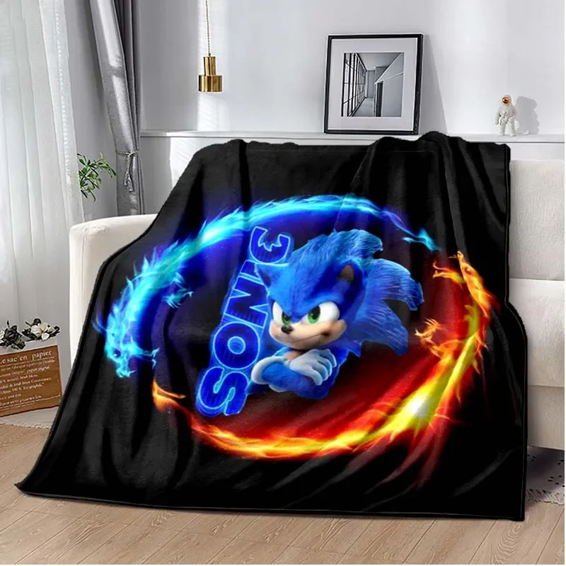 

SS-Sonic Blanket Decke Deka Couverture Stragulum,children Kid's Gift,Cartoon Anime Movie Hedgehog and Bear