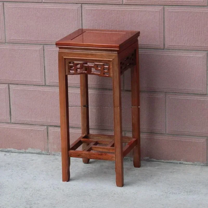 Solid Wood Flower Stand Bonsai Shelf Living Room Chinese Antique Furniture Multi-layer Floor Flower Stand Flower Table