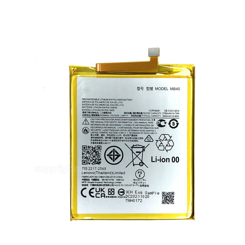 100% Original Replacement MB40 Battery For Motorola Edge 20 XT2143-1 4000mAh High Quality Capacity Batteria+Free Tools