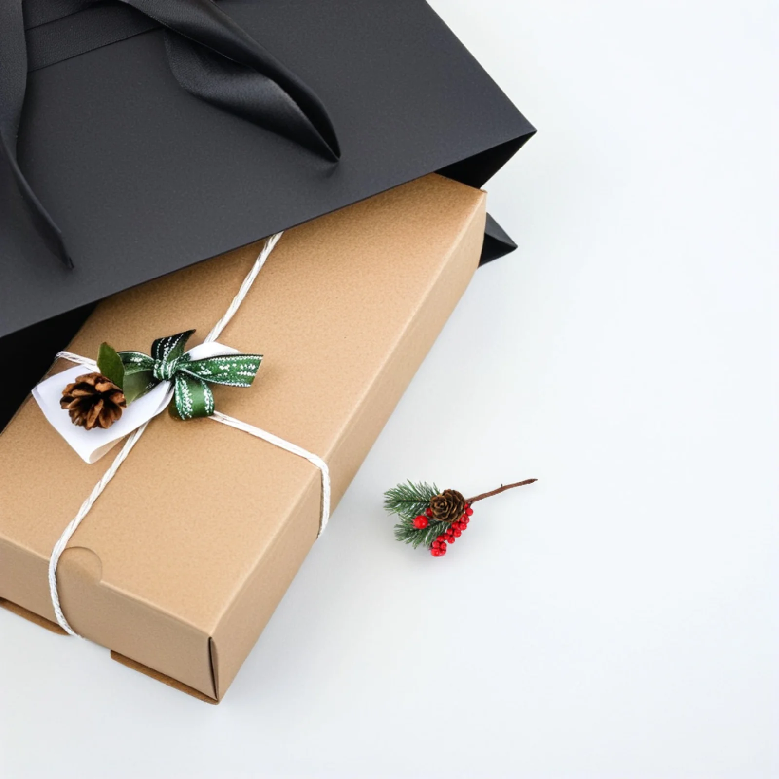 

Artificial Pine Branches for Christmas Xmas Decor 10pcs Fake Pinecone Berries Stem Wreath Making Holiday DIY Ornament