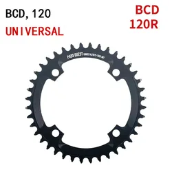 PASS QUEST 120BCD Round 36T 38T 40T 42T 44T 46T 48T Narrow Wide Chainring Road Bike Chain Wheel For Universal 120 BCD Crankset