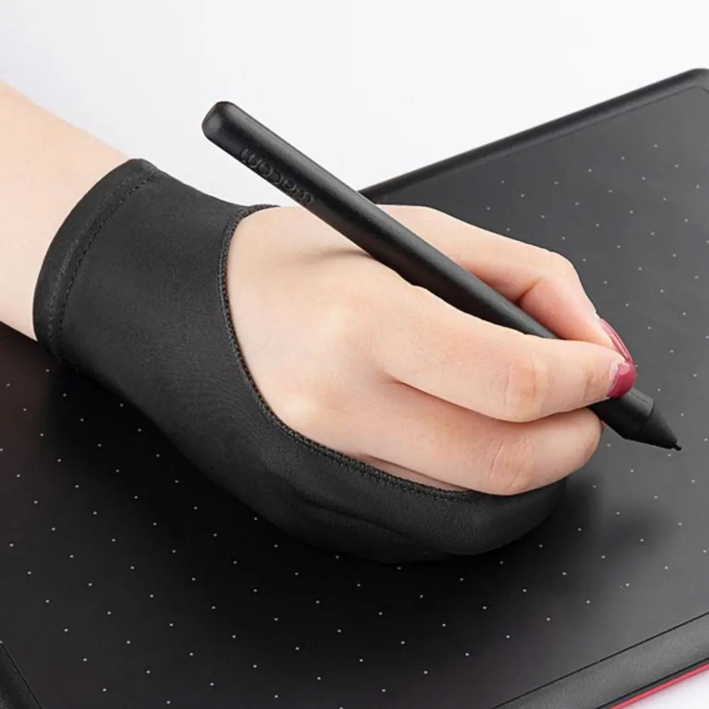 1pcs 1/2 Fingers Painting Gloves Anti-fouling Anti-touch Sketch Gloves Sweat-proof Anti Accidental Touch Gloves Hand-drawn