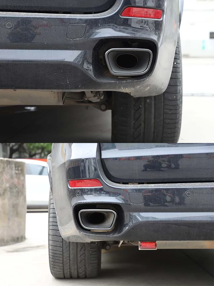Für BMW X5 F15 X6 F16 2014-18 Auto Styling Schwanz Schalldämpfer Auspuffrohr Ausgang Abdeckung Trim Außen Zubehör (für M Sport Version) – Detail 8