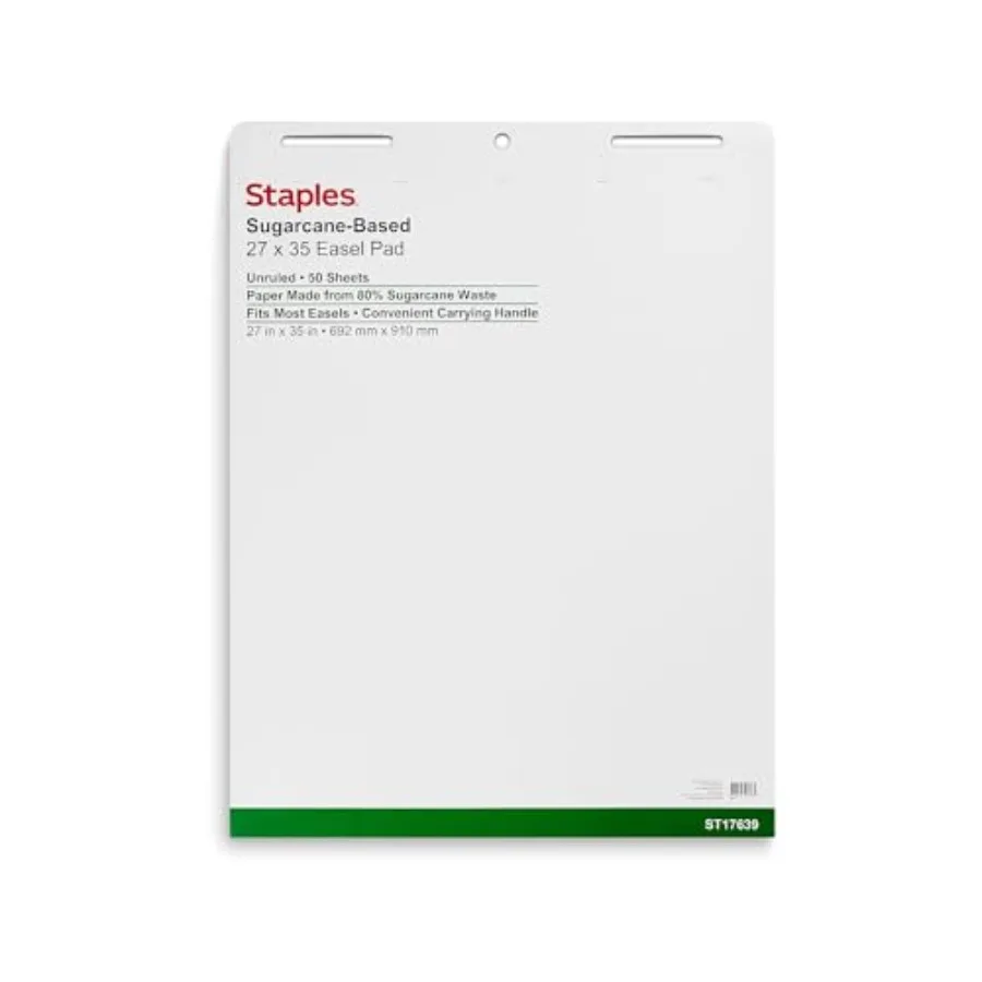 

Easel Pads 27-inch x 35-inch White 50 Sheets/Pad 8 Pads/Carton