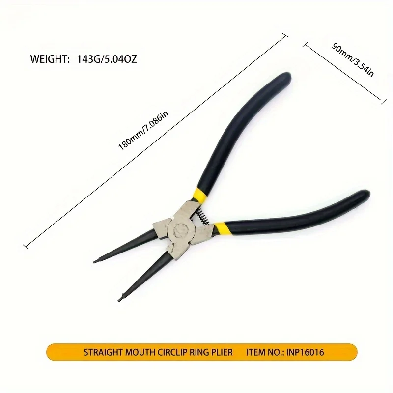 7inch Straight Snap Ring Pliers Chrome Vanadium Steel Integral Forging Internal And External Card Two-use Snap Ring Pliers Set