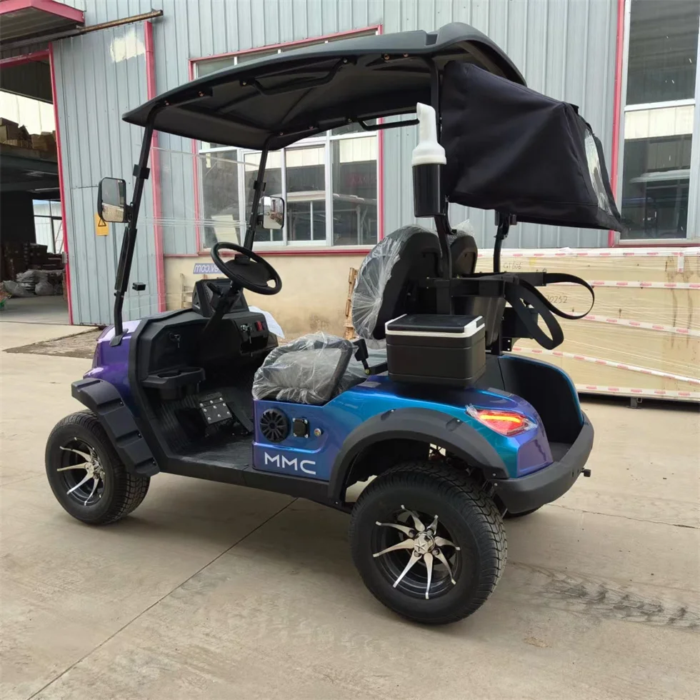 2Seat Club Car Adults Scooter Latest Model Factory Direct Electric Golf Cart Solar Four-wheel Off-road Vehicle