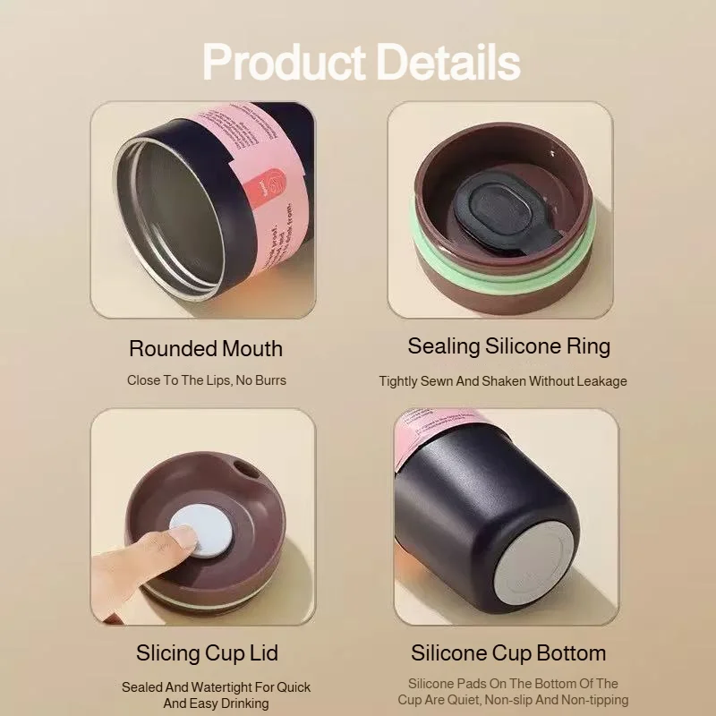 كوب قهوة 12/20 أونصة ترمس من الفولاذ المقاوم للصدأ كوب مفرغ بطبقة مزدوجة للمنزل والمكتب كوب ماء محمول #5