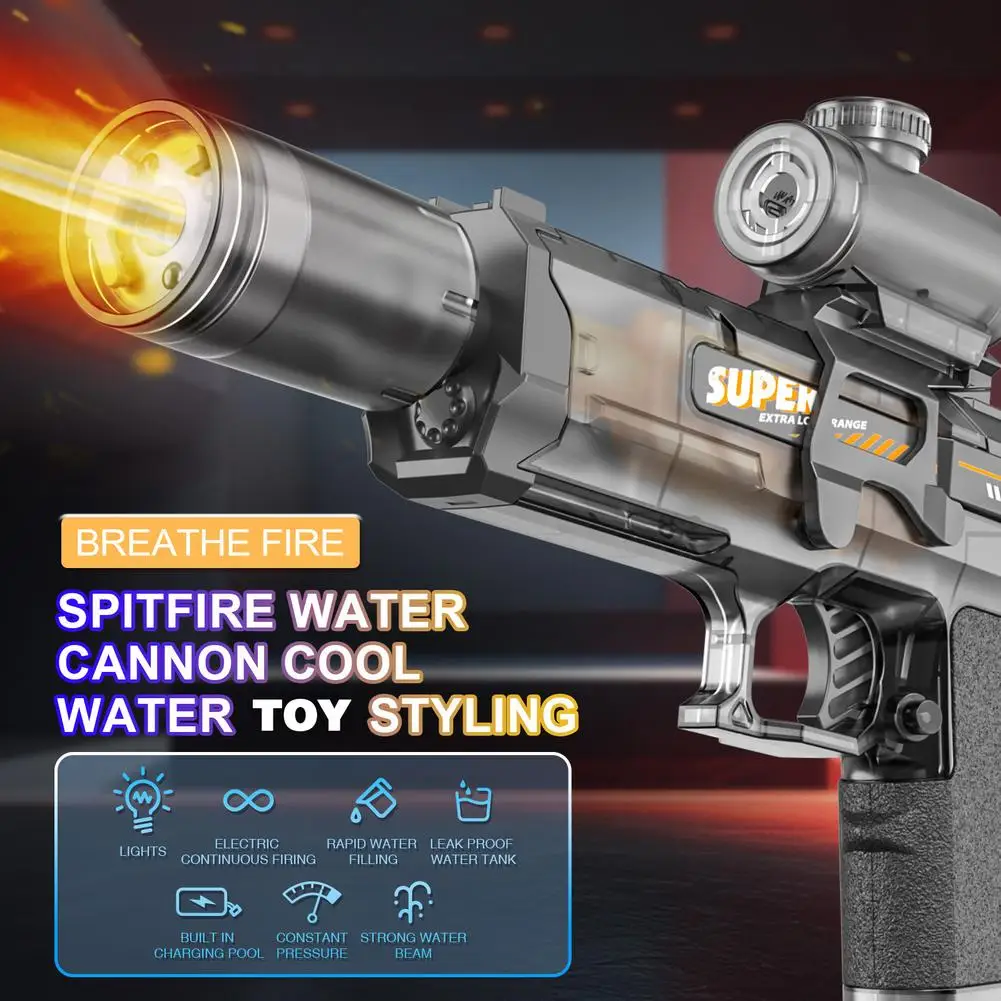 Electric Sport Water Gun Toy High-speed Interlocking Return Chamber Pulse Children's Water Gun Set High-pressure Water Spray Gun