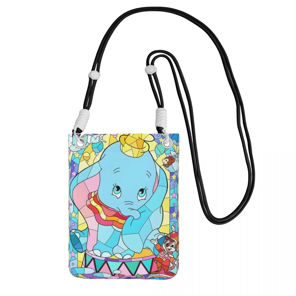 

Крутая сумка для мобильного телефона Dumbo на заказ для мужчин и женщин, сумка через плечо с героями мультфильмов, сумка через плечо для городских прогулок, съемный плечевой ремень